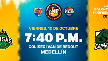 Sigue en vivo el partido Paisas vs. Caimanes de la Liga de Baloncesto