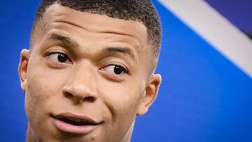 Paris Saint-Germain's French forward Kylian Mbappe celebrates at the end of the French Cup final football match between Paris Saint-Germain and Monaco at the Stade de France stadium, in Saint-Denis, on the outskirts of Paris, on May 19, 2021. (Photo