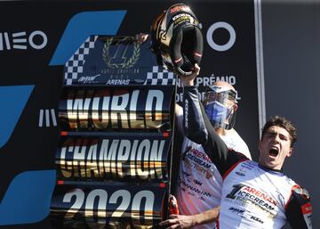 Así celebró Albert Arenas su campeonato del mundo en Portugal