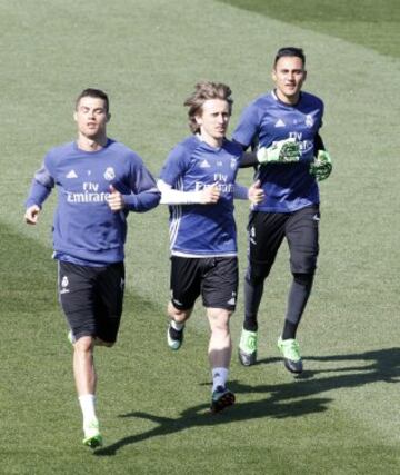 Cristiano Ronaldo, Modric y Keylor Navas.