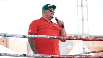 Andy Ruiz durante un evento en M&eacute;xico