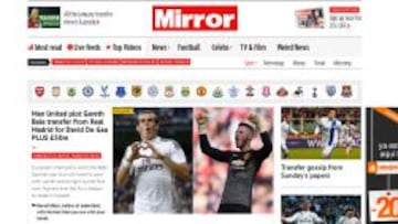 'Daily Mirror': el United ofrecería a De Gea y 65 millones por Bale