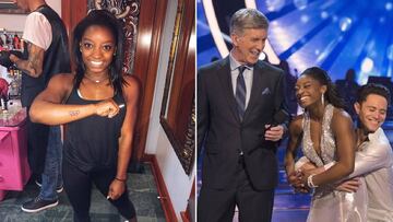 Simone Biles lució su tatuaje de los aros olímpicos antes de realizar su debut en el programa de televisión Dancing With The Stars.