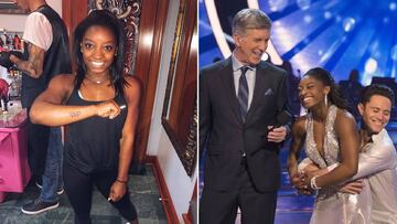 Simone Biles luci&oacute; su tatuaje de los aros ol&iacute;mpicos antes de realizar su debut en el programa de televisi&oacute;n Dancing With The Stars.