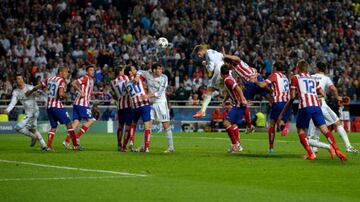 Sergio Ramos' late headed goal in the Champions League Final 2014 against Atlético drew the game level, before Real Madrid went on to win 4-1 in extra time.