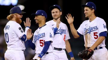 A un d&iacute;a de la calificaci&oacute;n de San Francisco, Los Angeles firm&oacute; su pase a la postemporada tras derrotar a Arizona por marcador de 8-4.