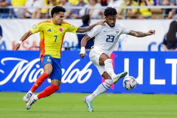 La Selección Colombia goleó 5-0 a Panamá y se aseguró en las semifinales de la Copa América 2024. Jhon Córdoba, James Rodríguez, Luis Díaz, Richard Ríos y Miguel Borja fueron los encargados de darle el triunfo al equipo nacional.