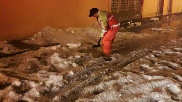 Ahora en Guanajuato: atípica granizada cae en San Miguel de Allende