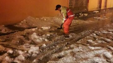 Ahora en Guanajuato: at&iacute;pica granizada cae en San Miguel de Allende