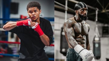 Shakur Stevenson y Frank Martin.