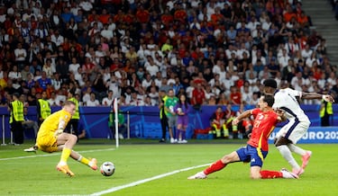 2-1. Asistencia de Marc Cucurella para el delantero de la Real Sociedad, que no perdona, y manda el balón al fondo de la portería de Jordan Pickford.