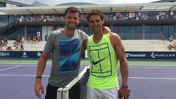 Nadal entrena con Dimitrov de cara a la gira americana