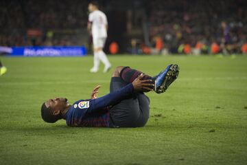 Malcom fue sustituido tras lesionarse en el tobillo derecho.