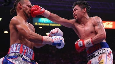 When was Manny Pacquiao's last fight and who did he face?