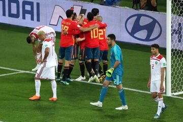 0-1. Isco celebr¨® el gol del empate.