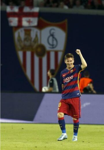 Messi celebra el 2-1.