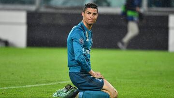 Cristiano Ronaldo, durante el partido de cuartos de final de la Champions en el Allianz Stadium.