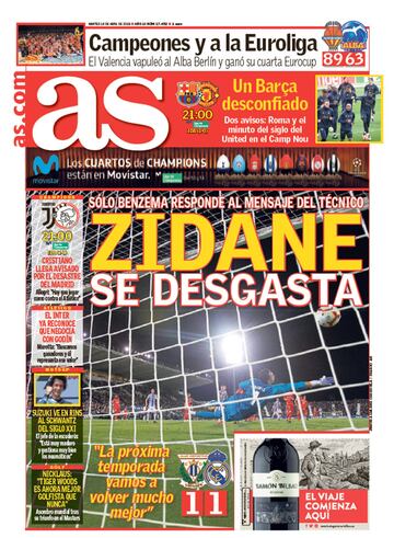 Las portadas de AS de abril