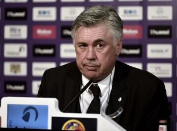 Ancelotti en la rueda de prensa posterior al partido.