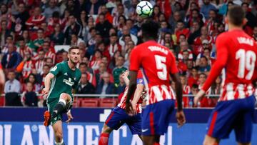 Fabián, ante el Atlético.