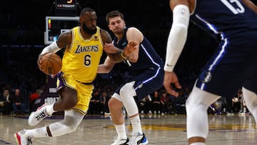 LeBron James in action for the Lakers