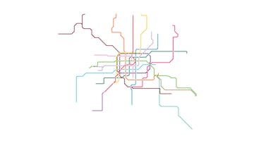 El metro de la ciudad más poblada de China y una de las más pobladas del mundo es el más largo del mundo sumando 802 km en 506 estaciones. Su saturación de pasajeros es algo muy común. Las previsiones son que para 2025 haya el doble de líneas y el doble de kilómetros de vías. Inició su funcionamiento en 1993.