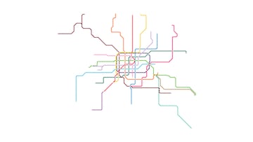 El metro de la ciudad más poblada de China y una de las más pobladas del mundo es el más largo del mundo sumando 802 km en 506 estaciones. Su saturación de pasajeros es algo muy común. Las previsiones son que para 2025 haya el doble de líneas y el doble de kilómetros de vías.  Inició su funcionamiento en 1993.