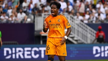 Endrick, en el partido contra el Milan.