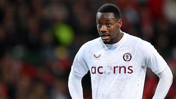 LILLE - Jhon Duran of Aston Villa FC during the UEFA Conference league quarter-final match between Lille OSC and Aston Villa at Stade Pierre Mauroy on April 18, 2024 in Lille, France. ANP | Hollandse Hoogte | GERRIT VAN COLOGNE (Photo by ANP via Getty Images)