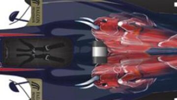 <b>LA NUEVA IMAGEN DEL TORO ROSSO. </b>Éste es el diseño que lucirán los monoplazas de Alguersuari y Buemi a partir de Monza, ya con la presencia destacada de CEPSA.