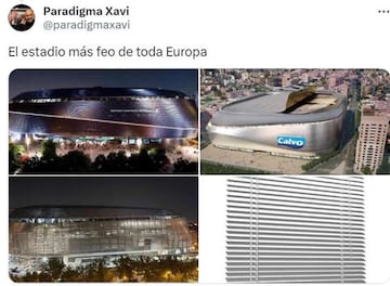 Los memes de la Champions no tienen piedad con las obras del Bernabéu ni con el Atleti 