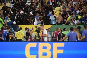 Las lamentables imágenes de la pelea en las gradas de Maracaná