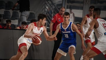 Juan N¨²?ez, ante la Rep¨²blica Checa en el Europeo Sub-20.