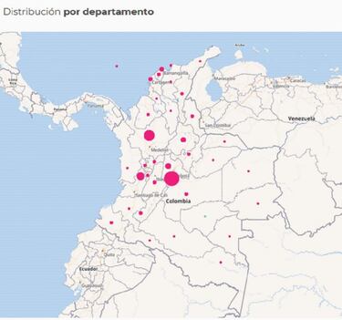 Mapa de casos y muertes por coronavirus por departamentos en Colombia: hoy, 14 de marzo