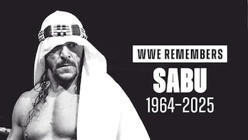 Cartel con el que la WWE ha querido rendir homenaje a su luchador Sabu, fallecido a los 60 años.