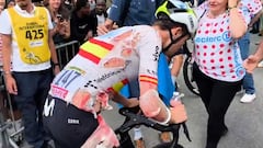 Duele solo con verlo: así ha quedado Iván Romeo tras su durísima caída en el Tour