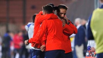 Futbol, Universidad de Chile vs Huachipato.
Fecha 14, campeonato Nacional 2022.
El entrenador de Universidad de Chile Sebastian Miranda, izquierda derecha centro, es fotografiado contra Huachipato durante el partido por la primera division disputado en el estadio Santa Laura.
Santiago, Chile.
21/05/2022
Jonnathan Oyarzun/Photosport
Football, Universidad de Chile vs Huachipato.
14th date, 2022 National Championship.
Universidad de Chile’s head coach Sebastian Miranda, left right center, is pictured against Huachipato during the first division match held at Santa Laura stadium.
Santiago, Chile.
21/05/2022
Jonnathan Oyarzun/Photosport