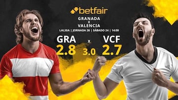 Granada CF vs. Valencia CF: horario, TV, estadísticas, clasificación y pronósticos