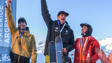 Abel Moga, Sam Westgate y Adriá Millán, podio de Las Leñas Freeride Week 2025.