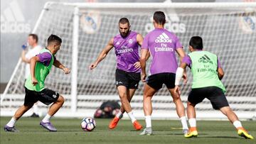 Cristiano y Benzema se entrenan con el grupo: estarán el sábado