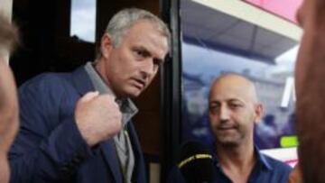 Mourinho, en su visita al Tour de Francia.