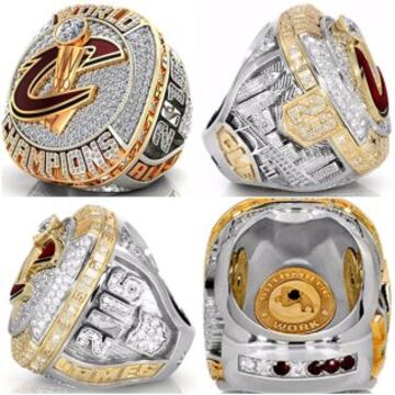 El anillo de campeón de la temporada 2016-17 de Cleveland Cavaliers.