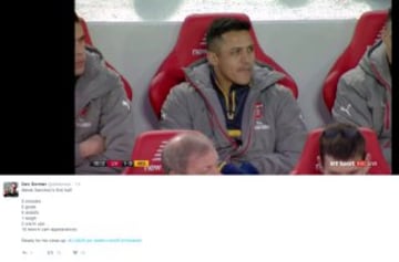 Los memes que se burlan de Arsenal y la suplencia de Alexis