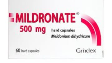 Imagen de un envase de Mildronate, un producto que contiene meldonium, sustancia por la que dio positivo Maria Sharapova en el Abierto de Australia.