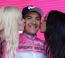 Carapaz pega otro mordisco al Giro; Roglic se cayó y cedió 40"
