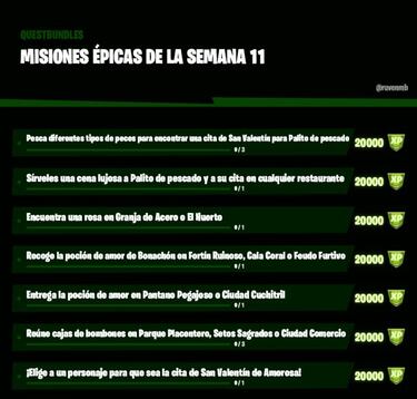 Fortnite Temporada 5: desafíos y misiones filtradas Semana 11