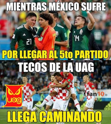 Los memes de la victoria de Croacia ante Dinamarca