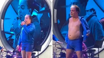 Cristian Castro sorprende con cambio físico y termina en ropa interior en pleno concierto