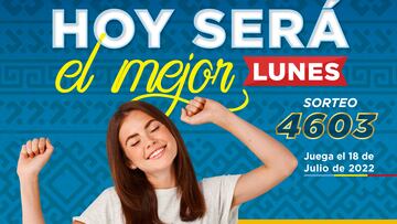 Sorteo 4603 de la Lotería de Cundinamarca del 18 de julio.