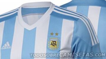 La indumentaria que ocupará Argentina en la Copa de este 2015.